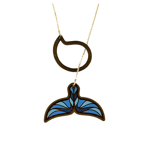 Whale Tail Lariat Necklace
