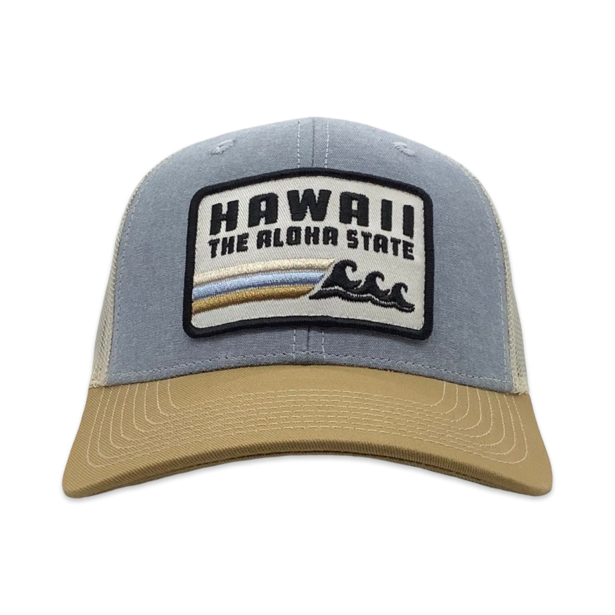 New Era Hawaii Keauhou A Frame License Plate Brown Trucker Hat