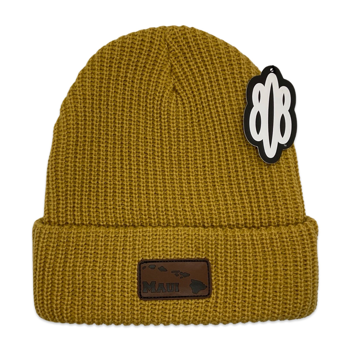 Hawaiian Islands Leather Patch Beanie – 808 Clothing Co Maui
