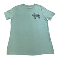 Tattoo Honu3 (Turtle) Ladies Crew Neck T-Shirt (Small, X-Large, and XX-Large Only)
