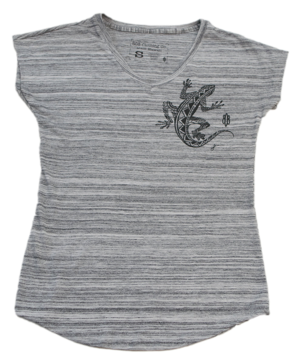Tribal Mo'o Ladies V-Neck (Small Only) – 808 Clothing Co Maui