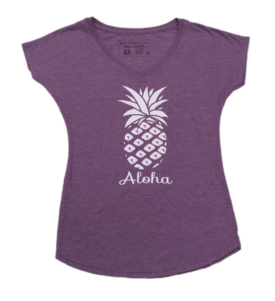 Pineapple Ladies V-Neck (Small Only)