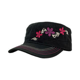 Tribal Flowers Military Hat