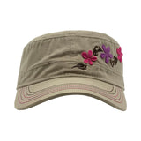 Tribal Flowers Military Hat
