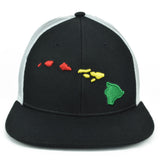 Hawaiian Islands 3D Flatbill Trucker Hat