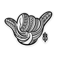 Tribal Shaka Sticker