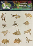 Hawaiian Wildlife Temporary Tattoos