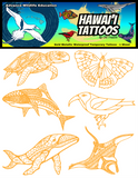 Hawaiian Wildlife Temporary Tattoos