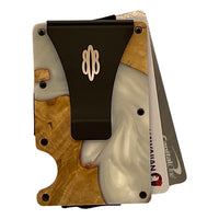 Wood and Resin Wallet (White)
