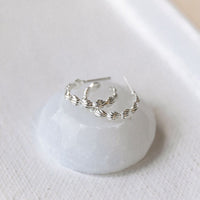 Glee Jewelry - Ocean Sienna Shell Hoop Earrings