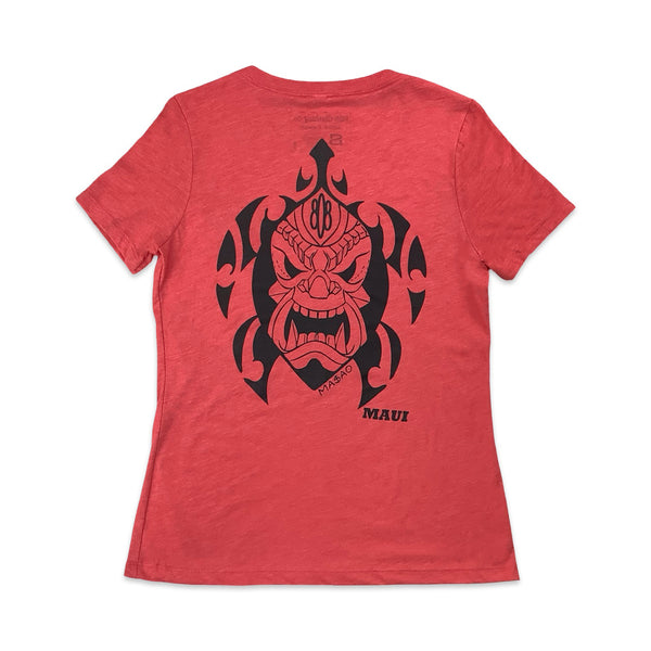 Tiki Honu Ladies V-Neck T-Shirt