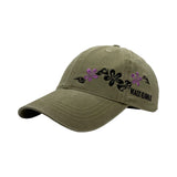 Tribal Flowers Dad Hat - Khaki