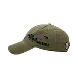 Tribal Flowers Dad Hat - Khaki