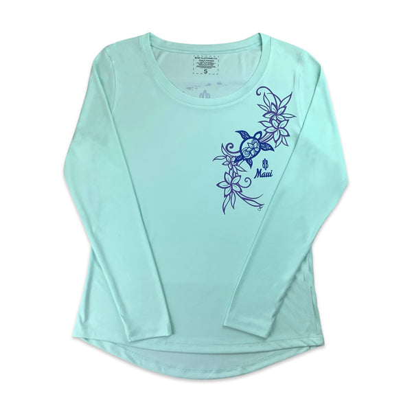 Flower Honu2 Ladies UV Performance Long Sleeve