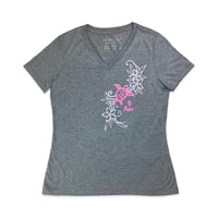 Flower Honu2 Ladies V-Neck