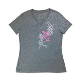 Flower Honu2 Ladies V-Neck