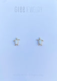 Glee Jewelry - Maui Opalite Turtle Stud Earrings