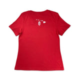 Tribal Hibiscus Ladies V-Neck (Small ONLY)