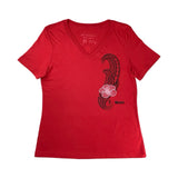 Tribal Hibiscus Ladies V-Neck (Small ONLY)