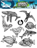 Hawaiian Wildlife Temporary Tattoos