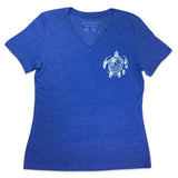 Palm Tree Honu Ladies V-Neck