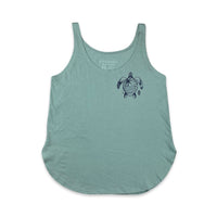 Palm Tree Honu Ladies Tank Top