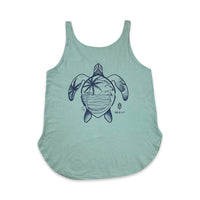 Palm Tree Honu Ladies Tank Top