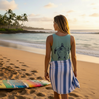 Palm Tree Honu Ladies Tank Top