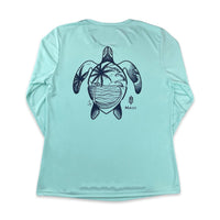 Palm Tree Honu Ladies UV Performance Long Sleeve