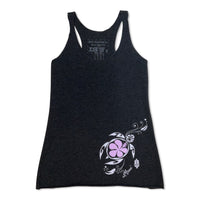 Flower Honu (Turtle) Ladies Tank Top