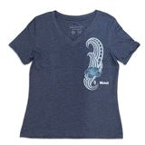 Tribal Hibiscus Ladies V-Neck