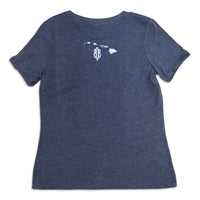 Tribal Hibiscus Ladies V-Neck