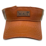 Maui Palm Tree Leather Patch Visor