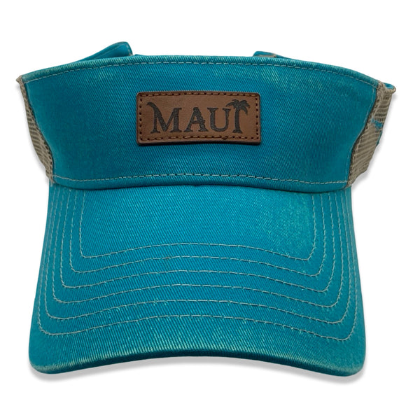 Maui Palm Tree Leather Patch Visor