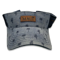 Maui Palm Tree Leather Patch Visor