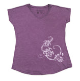 Three Flower Honu Ladies V-Neck (Small Only)