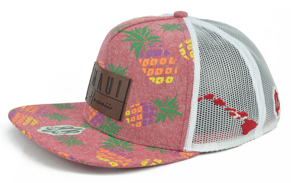 Maui Hawaii Pineapple Flatbill Hat 808 Clothing Co Maui