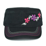 Tribal Flowers Military Hat