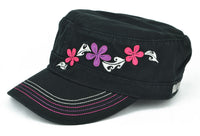 Tribal Flowers Military Hat
