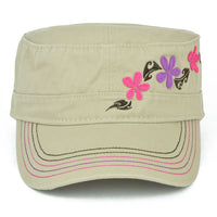 Tribal Flowers Military Hat