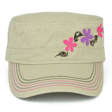 Tribal Flowers Military Hat