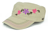 Tribal Flowers Military Hat