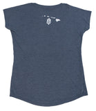 Flower Honu2 (Turtle) Ladies V-Neck (Small Only)