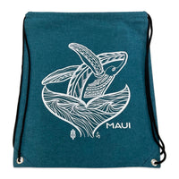 Tribal Whale2 Drawstring Backpack Tote Bag