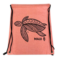Tattoo Honu3 (Turtle) Drawstring Backpack Tote Bag