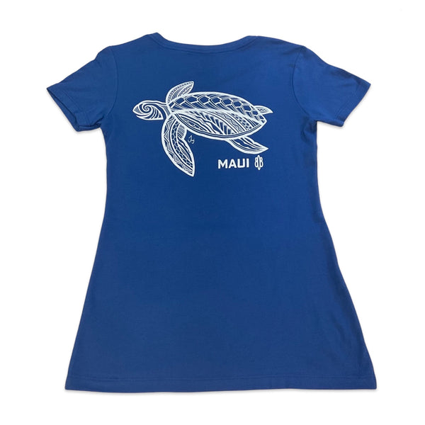 Tattoo Honu3  (Turtle) Ladies V-Neck T-Shirt (Small only)