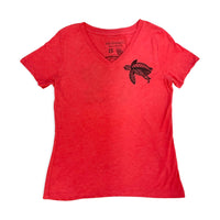 Tattoo Honu3 (Turtle) Ladies V-Neck