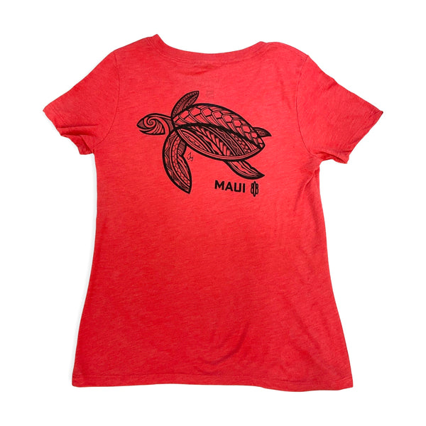 Tattoo Honu3 Ladies V-Neck