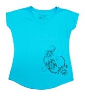 Three Flower Honu Ladies V-Neck (Small Only)