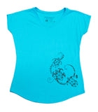 Three Flower Honu Ladies V-Neck (Small Only)